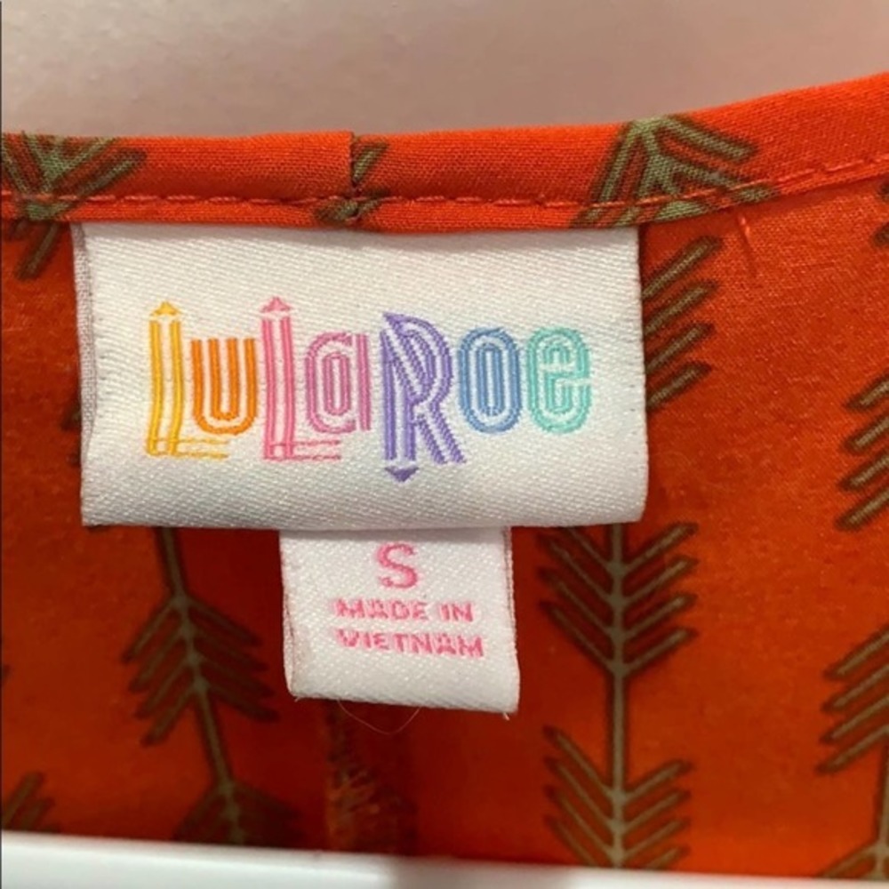 Lularoe size‎ small orange cardigan - Picture 3 of 3